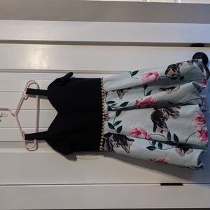 Black and floral dress